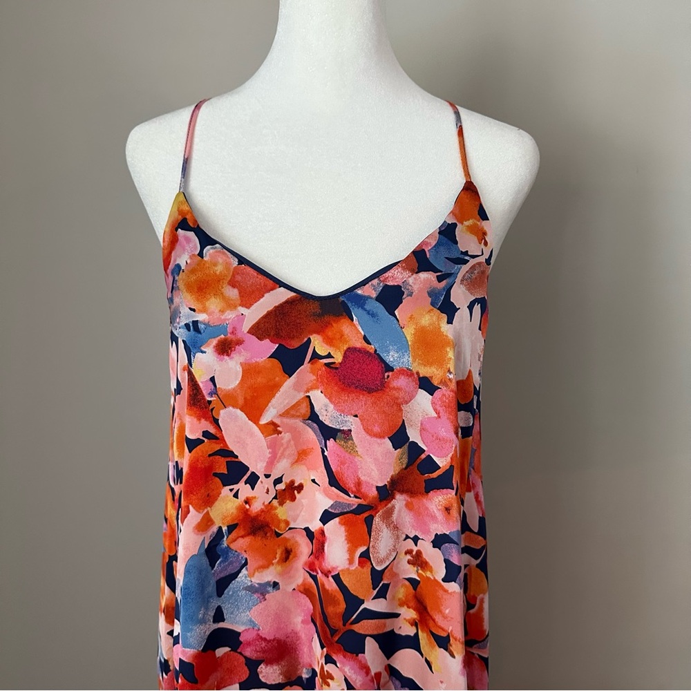 Tahari ASL Floral V-Neck Maxi Dress XSmall - Picture 3 of 11
